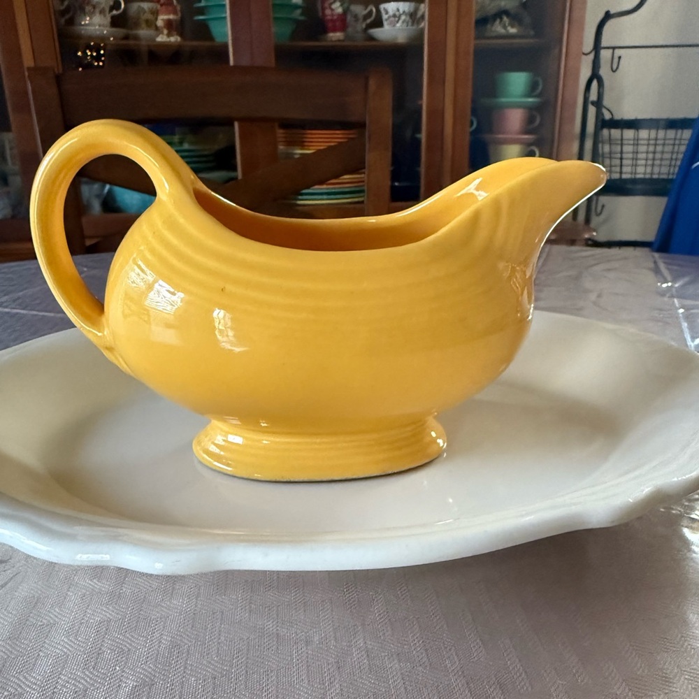 Fiesta Vintage Yellow Gravy Boat HLC Made in USA